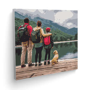 Schilderen op nummer 50x50-Frame - 50 x 50 cm