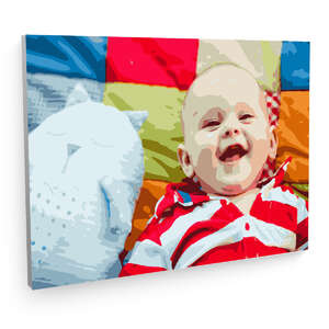 Schilderen op nummer 70x50-Frame -  Stukjes