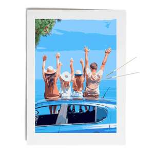 Schilderen op nummer 35x50-DIY Frame - 50 x 35 cm