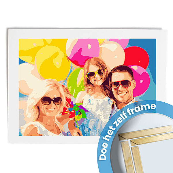Doe het zelf aangepaste schilderij met nummers - Gepersonaliseerde fotoset