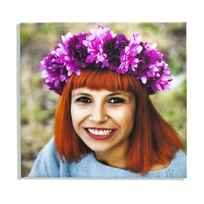 Vierkante canvasprint met persoonlijke foto